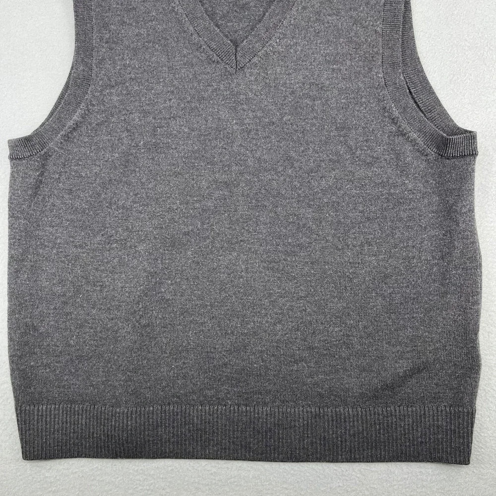 Banana Republic Mens XL Gray 100% Italian Merino Wool V-Neck Sweater‎ Vest
